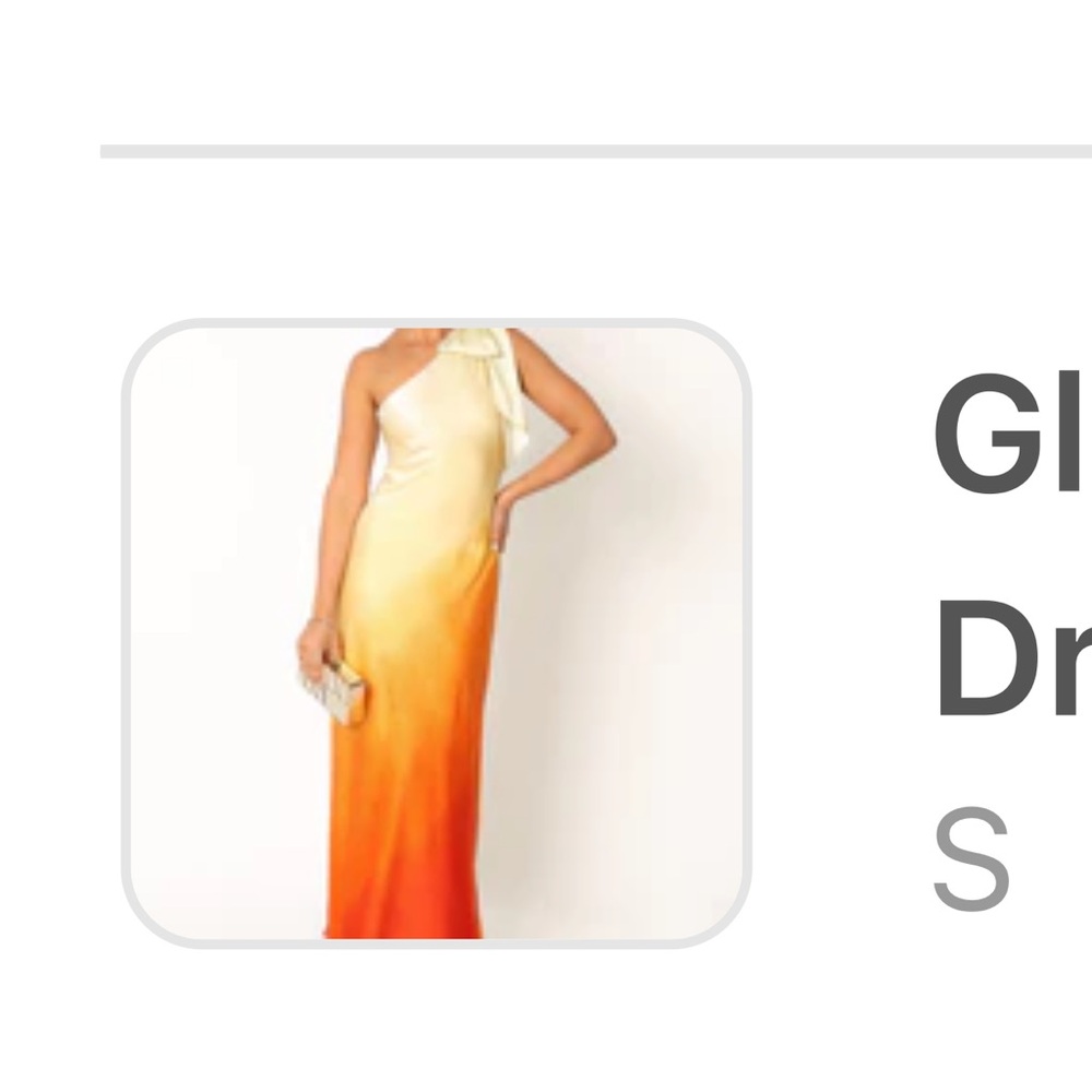 Lulu's Orange Cream One Shoulder Gown